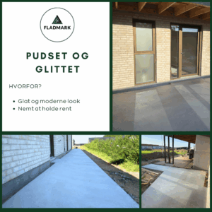 Pudset og glittet beton